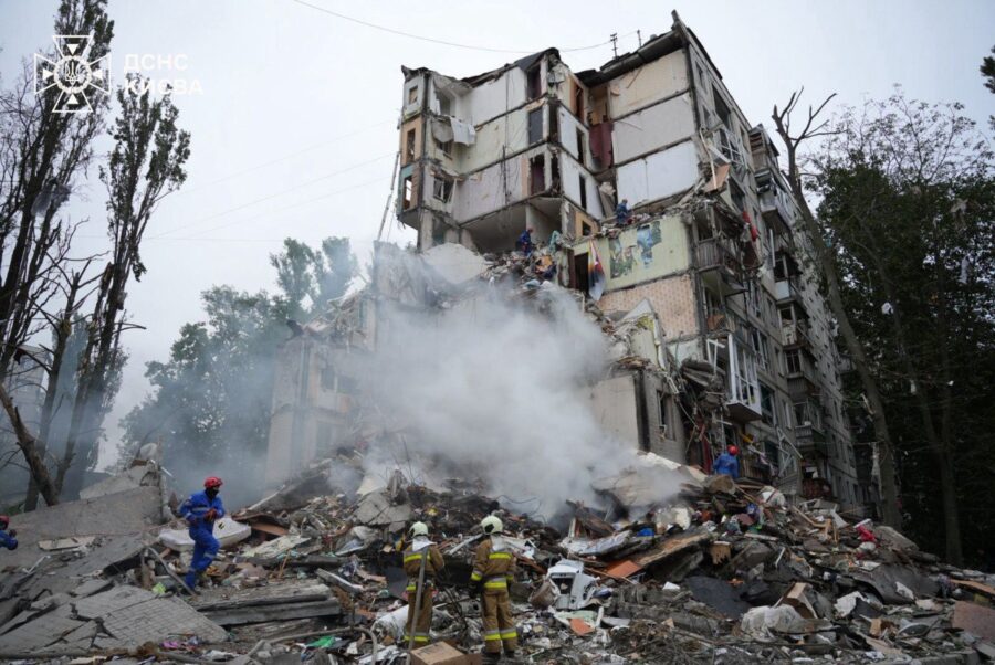Iskander-K hit a 9-story residential building in Kyiv on July 31, 2025